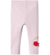 Name It Leggings - Rib - NbfBolia - Winsome Orchid m. Cherry