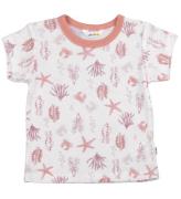 Joha T-shirt - Ull - Rosa m. Tryck