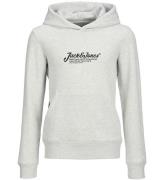 Jack & Jones Hoodie - JjBeau - Vit Mererad