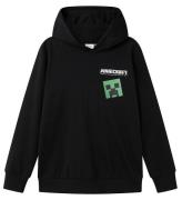 Name It Hoodie - NkmJacot Minecraft - Svart m. Tryck