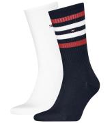 Tommy Hilfiger Strumpor - 2-pack - Stripe - MarinblÃ¥