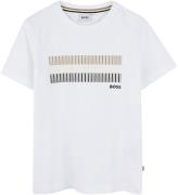 BOSS T-shirt - Vit m. RÃ¤nder