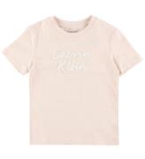 Calvin Klein T-shirt - Colour Logo - Silver Peony Rosa