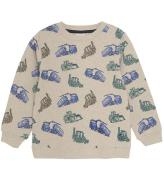 Minymo Sweatshirt - Beigemelerad m. Tryck