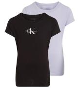 Calvin Klein T-shirt - 2-pack - Ck Black/Purple Heather