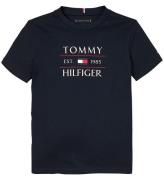 Tommy Hilfiger T-shirt - Flagga - Dark Natt MarinblÃ¥