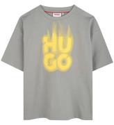 HUGO T-shirt - Ultimate GrÃ¥ m. Gul