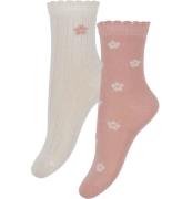 Minymo Strumpor - 2-pack - Ash Rose