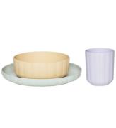 OYOY Middagsset - Bioplast - 3 Delar - Pullo - Pale Mint/Vanilla