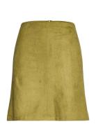 Recycled: Mini Skirt Made Of Suede Green Esprit Casual