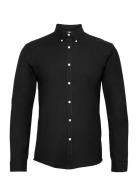 Yarn Dyed Oxford Superflex Shirt Black Lindbergh
