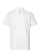 Slhfave Zip Ss Polo Noos White Selected Homme