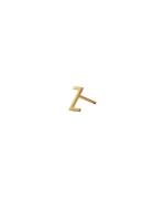 Earring Studs Archetypes, Gold, A-Z Gold Design Letters