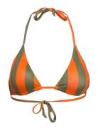 Bikini Top Sandnes Big Stripes Orange Patterned DEDICATED