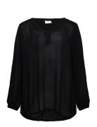 Kcami Ls Blouse Black Kaffe Curve