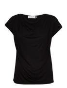 Linnen T-Shirt Black Rosemunde