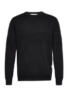 Slhmaine Ls Knit Crew Neck W Noos Black Selected Homme