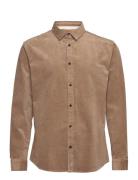 Akleif Corduroy Shirt Beige Anerkjendt