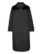 Long Quilted Coat Black Esprit Collection