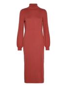 Polo-Neck Dress Red Esprit Casual