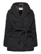Quilted Puffer Jacket With Belt Black Esprit Casual