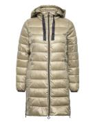 Quilted Coat With Detachable Drawstring Hood Beige Esprit Casual