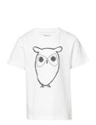 Big Owl T-Shirt - Gots/Vegan White Knowledge Cotton Apparel
