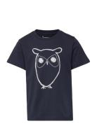 Big Owl T-Shirt - Gots/Vegan Black Knowledge Cotton Apparel