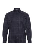 Alvin Ls Checked Relaxed Shirt Navy Casual Friday