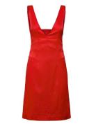 Long Mini Length Strap Dress Red IVY OAK