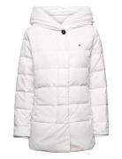 Modern Wrap Hooded Down Jacket White Tommy Hilfiger