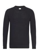 Slhremy Ls Knit All Stu Crew Neck W Camp Black Selected Homme