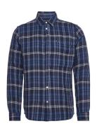 Relaxed Checked Shirt - Gots/Vegan Navy Knowledge Cotton Apparel