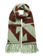 D1. Quadrat Logo Mohair Scarf Green GANT