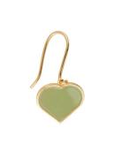 Big Heart Enamel Ear Hanger Gold Plated 1 Pcs Gold Design Letters