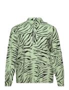 Carnova Lolli Life Ls Reg Shirt Aop Green ONLY Carmakoma