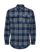 Slhregscot Check Shirt Ls W Navy Selected Homme