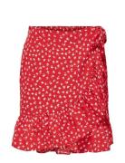 Onlolivia Wrap Skirt Wvn Noos Red ONLY