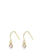 Lucia Recycled Crystal Earrings Gold-Plated Gold Pilgrim