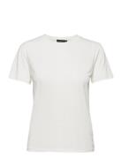 Slcolumbine Crew-Neck T-Shirt Ss White Soaked In Luxury