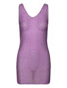 Sequin Knit Straight Top Purple REMAIN Birger Christensen