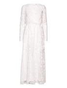 Viwedy L/S V-Neck Maxi Dress/Br/Dc White Vila