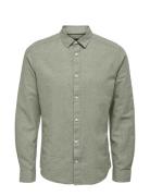 Onscaiden Ls Solid Linen Shirt Noos Green ONLY & SONS