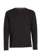 Stretch Slim Fit Long Sleeve Tee Black Tommy Hilfiger