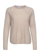 Curved Sweater Beige Davida Cashmere