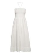 Poplin Smocked Dress White Cathrine Hammel