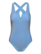 Pcbling Swimsuit Lurex Sww Blue Pieces
