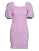Rikka Plain Dress Purple A-View