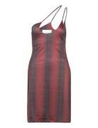 Juna Asta Grid Dress Red Hosbjerg