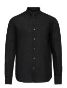 Douglas Linen Shirt-Classic Fit Black Morris